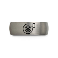 birthday presents for guys – black & grey tungsten turbocharger wedding band