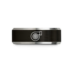 men birthday present ideas – black & grey tungsten turbocharger wedding band