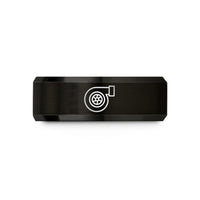 cool presents for him – black tungsten turbocharger wedding band