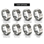 font options for inside engraving on gray h bar rings