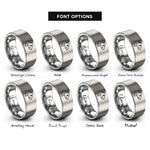 font options for inside engraving on silver hairless rat rings