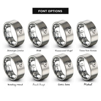 font options for inside engraving on silver hairless rat rings