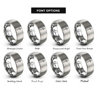 font options for inside engraving on silver halberd rings