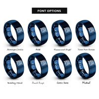 font options for inside engraving on blue halide x rings