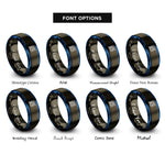 font options for inside engraving on gunmetal & blue halide x rings