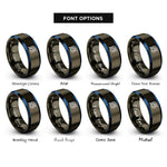 font options for inside engraving on gunmetal & blue halide x rings