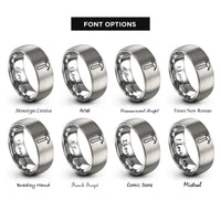 font options for inside engraving on grey hammer rings