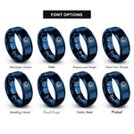 font options for inside engraving on blue hammock circle rings