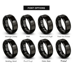 font options for inside engraving on black hamsa rings