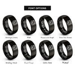 font options for inside engraving on black hamster face wink rings