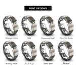 font options for inside engraving on gray hamster rings