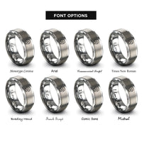 font options for inside engraving on silver hamster on wheel rings