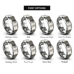 font options for inside engraving on gray hamster print rings