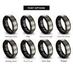 font options for inside engraving on black & silver hand mixer rings