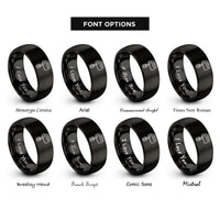 font options for inside engraving on black hand mixer rings