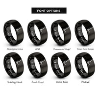 font options for inside engraving on black hand truck dolly rings