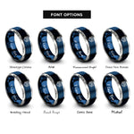 font options for inside engraving on blue & silver handball ball goal rings