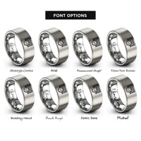 font options for inside engraving on gray handball ball goal rings