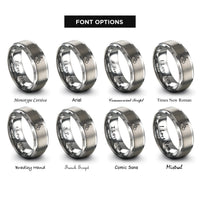 font options for inside engraving on grey handcycle rings
