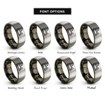 font options for inside engraving on gunmetal & grey handheld planer rings