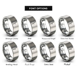 font options for inside engraving on gray handstand gym rings rings