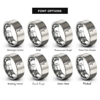 font options for inside engraving on gray handstand gym rings rings