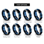 font options for inside engraving on blue & silver handstand push up rings