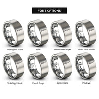 font options for inside engraving on gray handstand push up rings