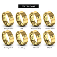 font options for inside engraving on gold hanging spider rings