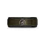 personalized presents for guys – gunmetal & black tungsten battery voltage gauge wedding band