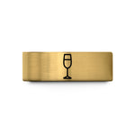 unique presents for him – gold tungsten mimosa flute wedding band