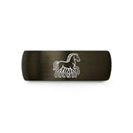 presents for male friends – gunmetal & black tungsten sleipnir horse wedding band