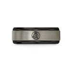 unique presents for her – black & silver tungsten brake caliper wedding band