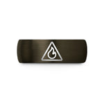 unique presents for her – gunmetal & blue tungsten delta heat wedding band