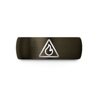 unique presents for her – gunmetal & blue tungsten delta heat wedding band