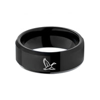 unique anniversary present ideas – black tungsten canada goose flight wedding band