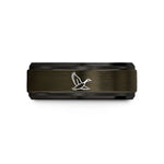 unique anniversary present ideas – gunmetal & black tungsten canada goose flight wedding band