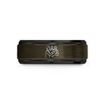 unique anniversary present ideas – gunmetal & black tungsten choir conductor wedding band