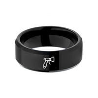 tungsten rings for couples – black tungsten hose nozzle wedding band