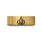 special presents for anniversaries – gold tungsten pine forest silhouette wedding band