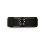 anniversary rings for him – black tungsten syrian hamster wedding band