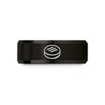 men plain wedding bands – black & gold tungsten arepa wedding band