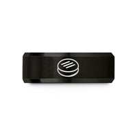 tungsten rings for men – black & rose gold tungsten arepa wedding band