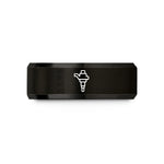 best rings for men – black tungsten ignition coil wedding band