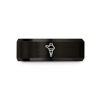 best rings for men – black tungsten ignition coil wedding band