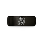 birthday ring for him – black tungsten orobas wedding band