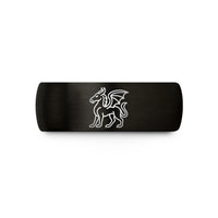 birthday ring for him – black tungsten orobas wedding band