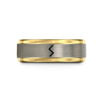 tungsten rings for men – black & gold & silver tungsten sowilo rune wedding band