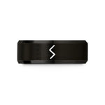 gifts for men birthday – black tungsten sowilo rune wedding band