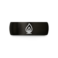 unique friend birthday present – black & gold tungsten shamash candle flame wedding band